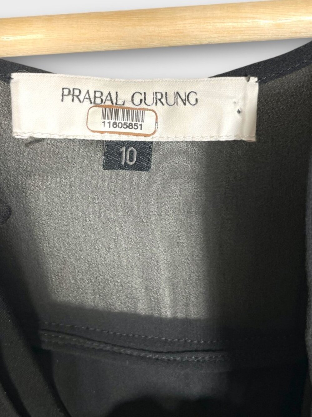 Prabal Gurung Pleated Sleeve Button Up Top Sz 10 Black Whimsigosh Romantic Boho - Picture 2 of 8